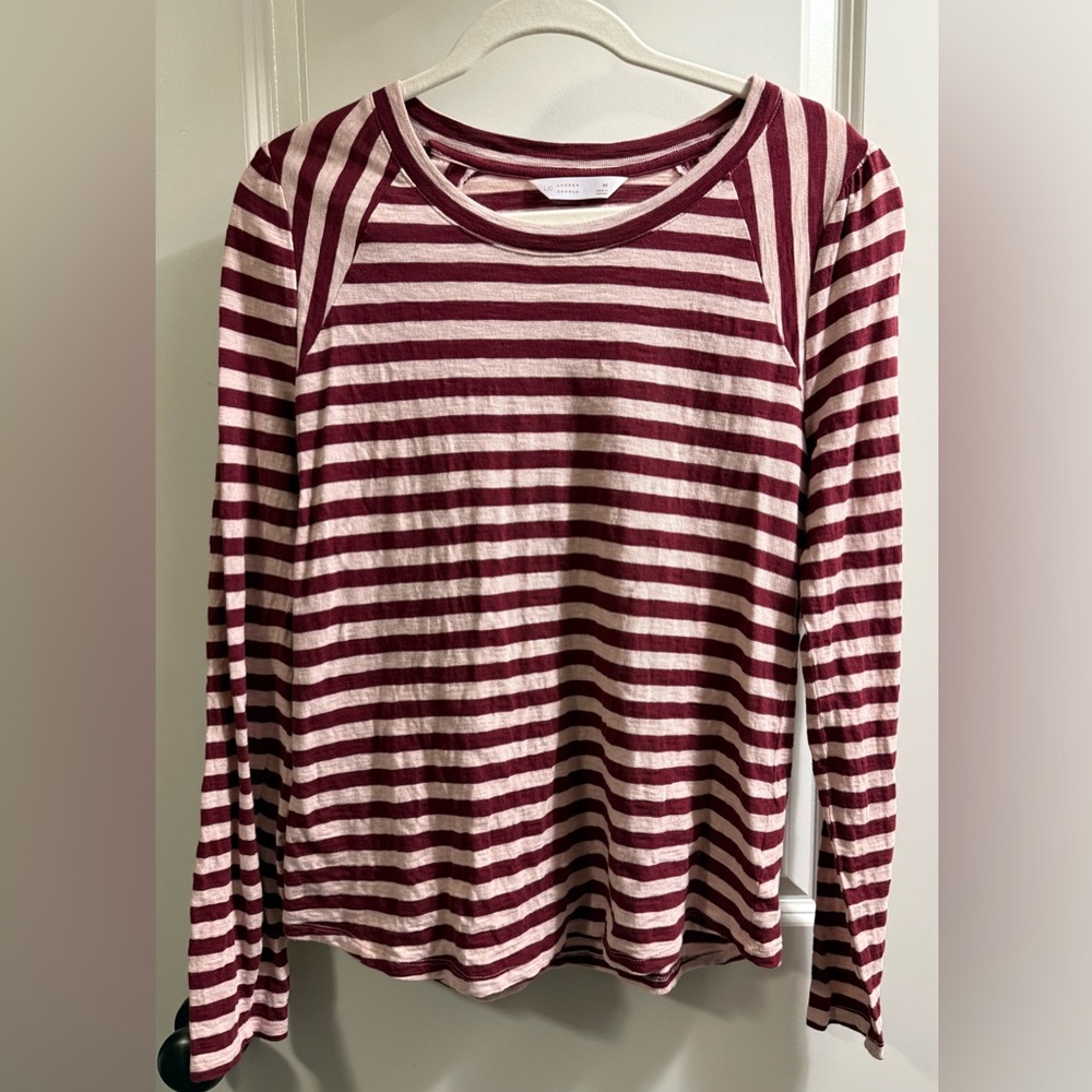 LC Lauren Conrad Raglan Long Sleeve Tee size Medium